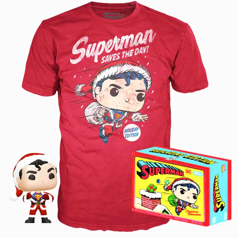 Funko POP figura & majica v škatli Back DC Comics Superman Exclusive Flocked fotografija izdelka