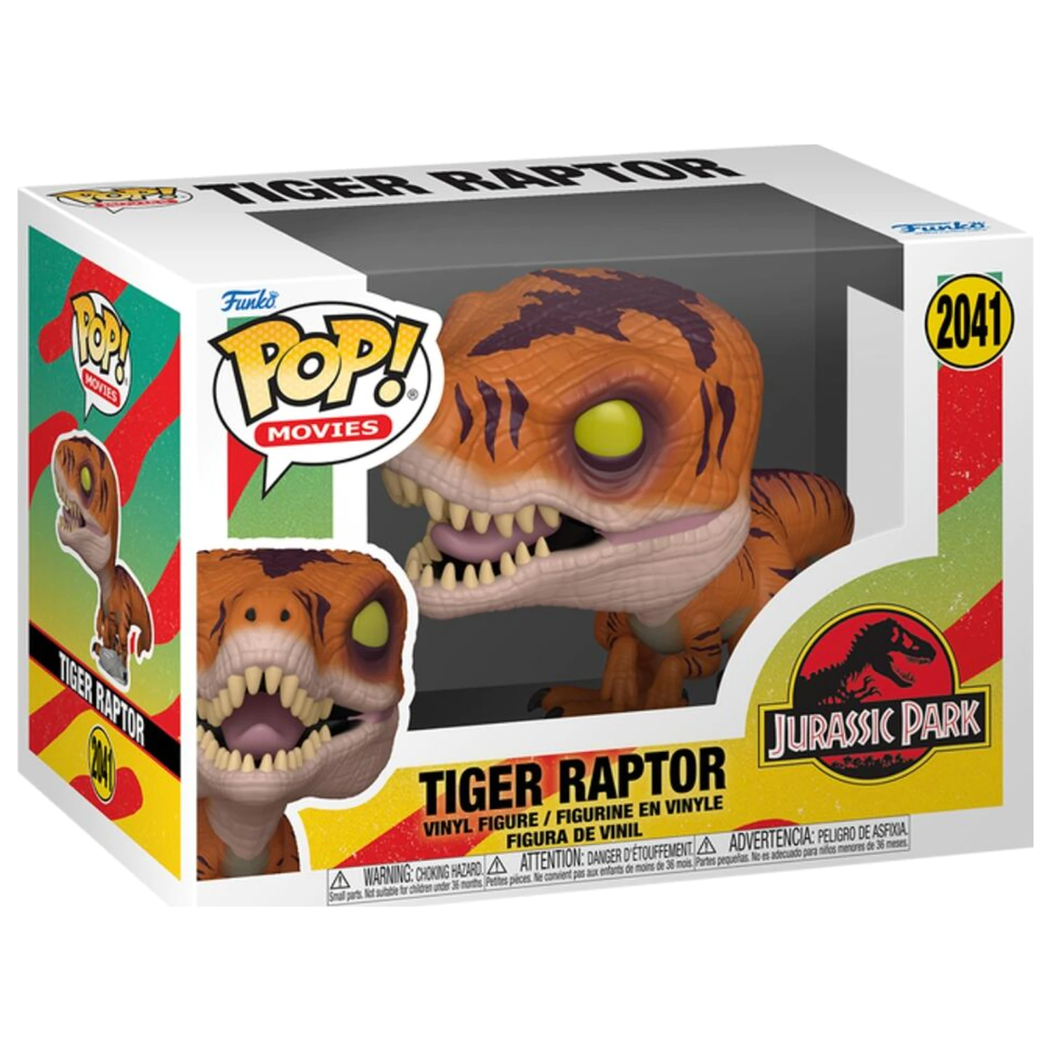 Funko POP figura Jurassic Park Tiger Raptor fotografija izdelka