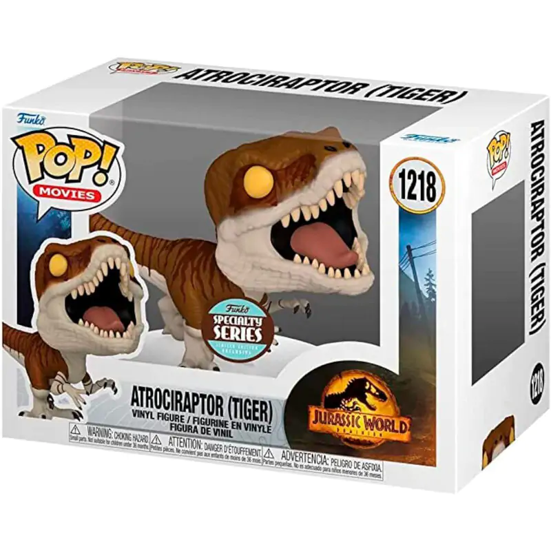 POP figurica Jurassic World 3 Atrociraptor Tiger Exclusive fotografija izdelka