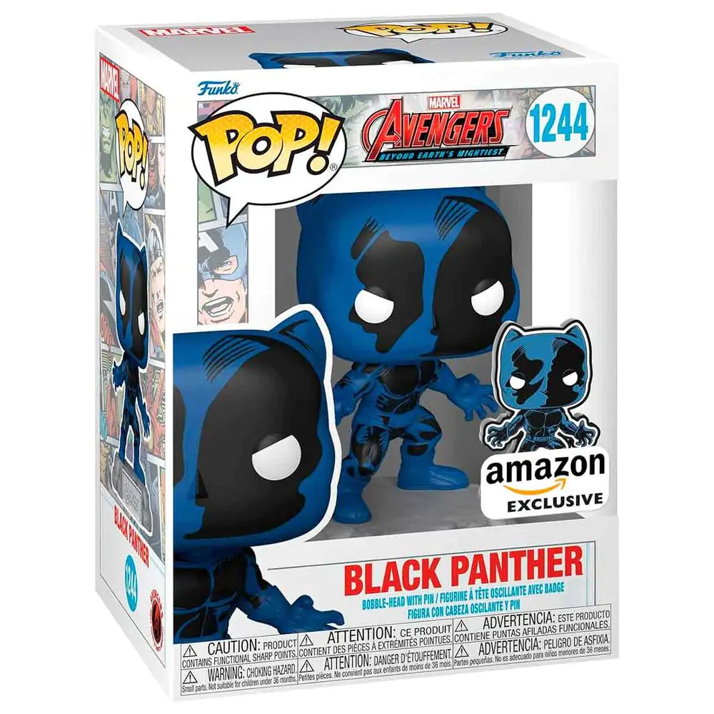 Funko POP figura Marvel Avengers 60. obletnica Comic Black Panther with Pin Exclusive fotografija izdelka