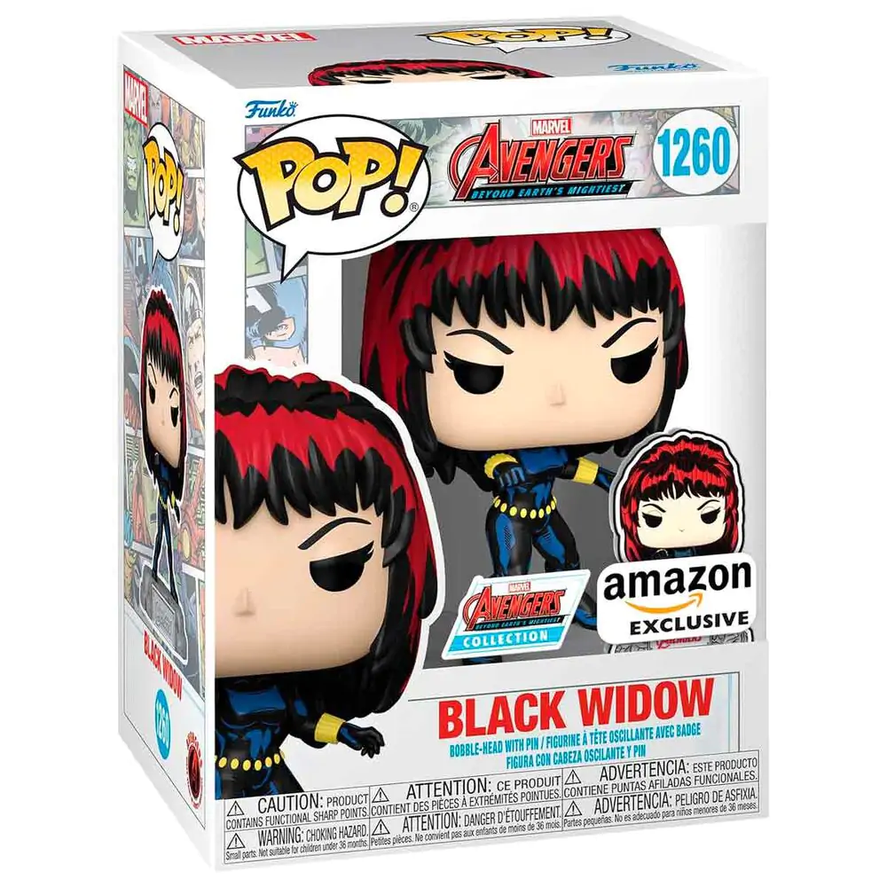 Funko POP figura Marvel Avengers 60th Anniversary Comic Black Widow with Pin Exclusive fotografija izdelka