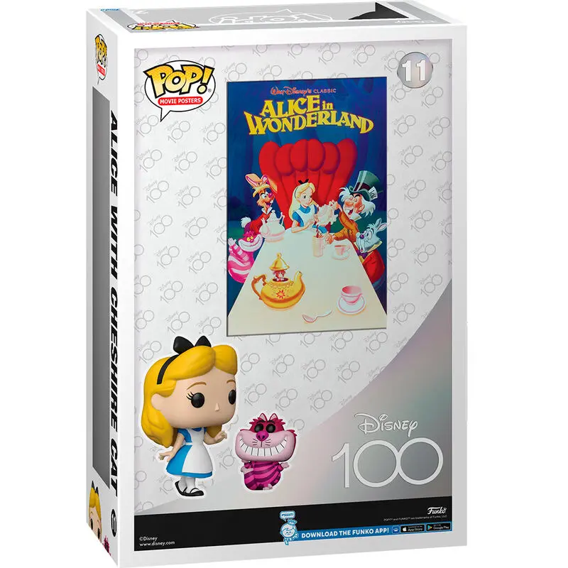 Disney's 100th Anniversary POP! Filmski plakat & Figurica Alice in Wonderland 9 cm fotografija izdelka