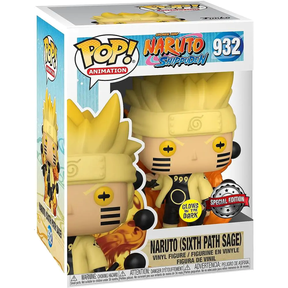 Naruto POP! Animation Vinilna Figura Specialty Series Naruto Six Path Sage (Glow) 9 cm fotografija izdelka