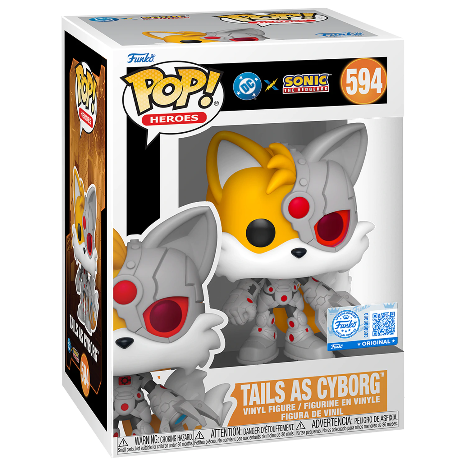 Funko POP figura Sonic The Hedgehog DC Comics Tails As Cyborg Exclusive fotografija izdelka