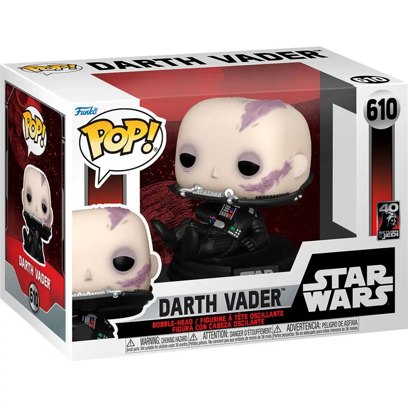 Star Wars Return of the Jedi 40th Anniversary POP! Vinilna Figura Vader (Unmasked) 9 cm fotografija izdelka