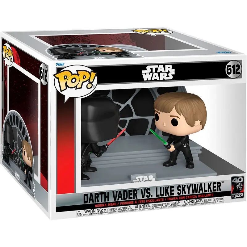 Star Wars Return of the Jedi 40th Anniversary POP Moment! Vinilne figurice, 2-Pack Luke vs Vader 9 cm fotografija izdelka