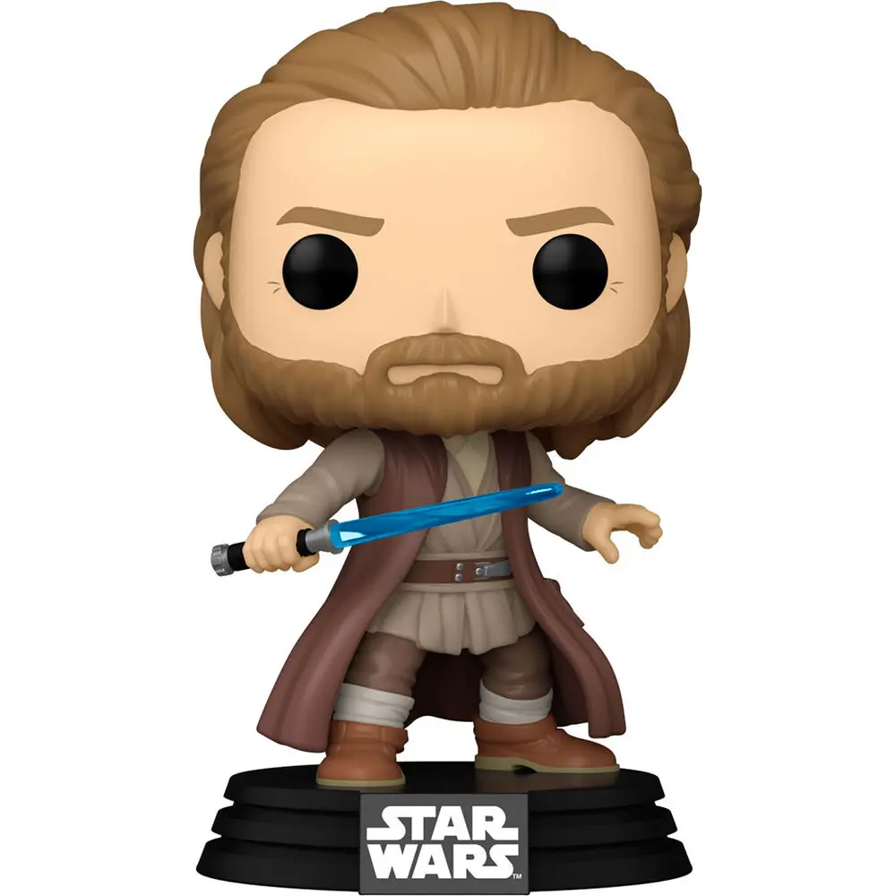 Star Wars: Obi-Wan Kenobi POP! Vinilna figura Obi-Wan (bojna poza) 9 cm fotografija izdelka