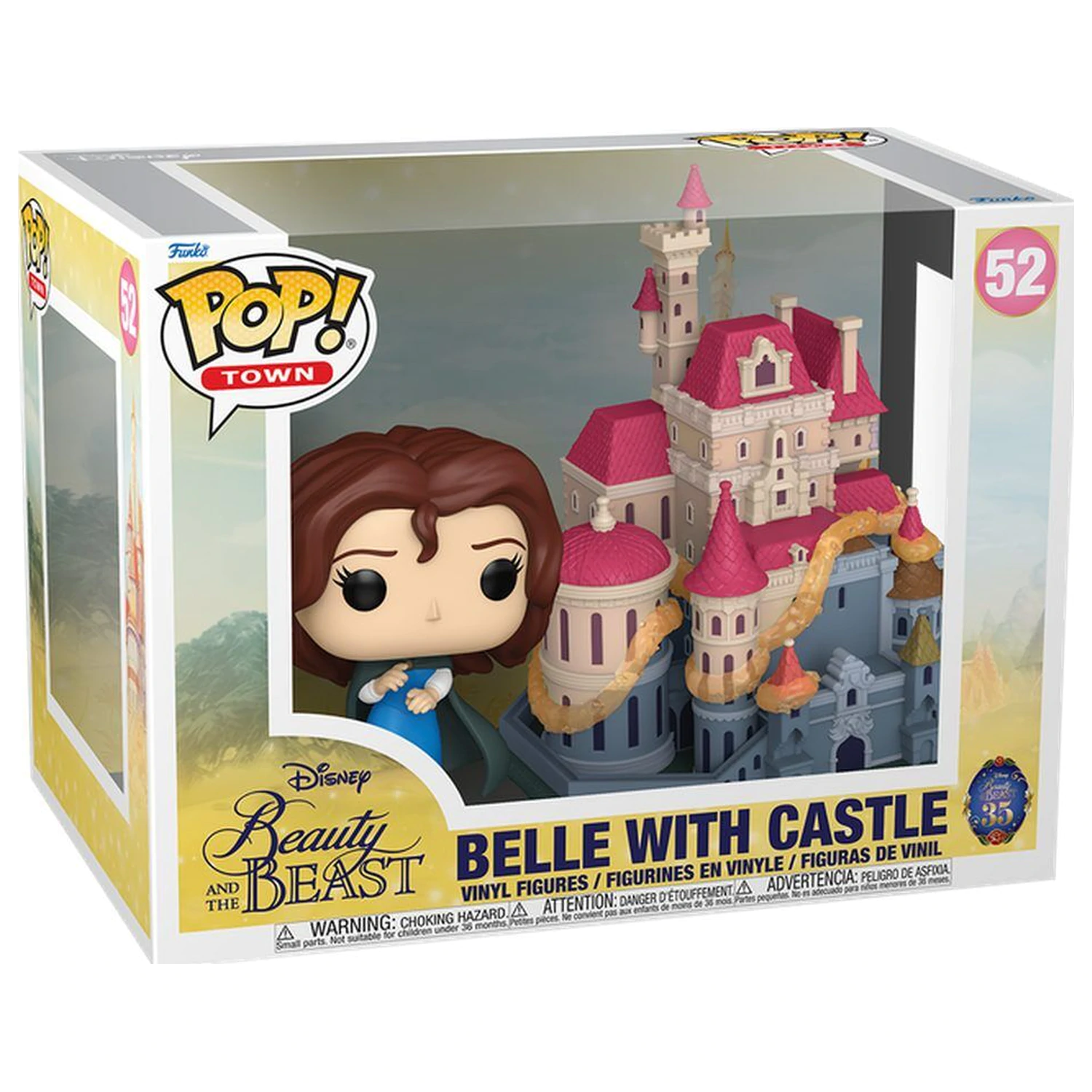 Funko POP figura Town Disney Lepotica in zver Towns Belle z gradom fotografija izdelka