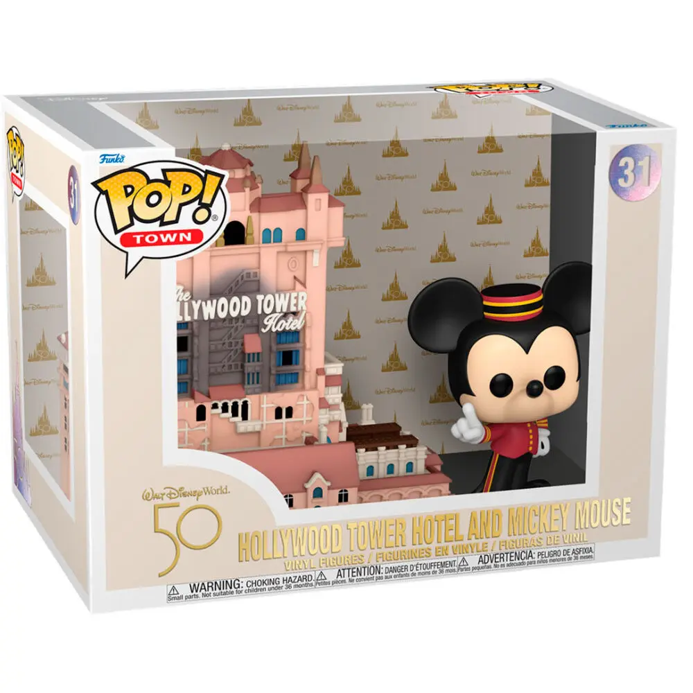 Walt Disney World 50th Anniversary POP! Town Vinilna Figura Hollywood Tower Hotel in Mickey Mouse 9 cm fotografija izdelka