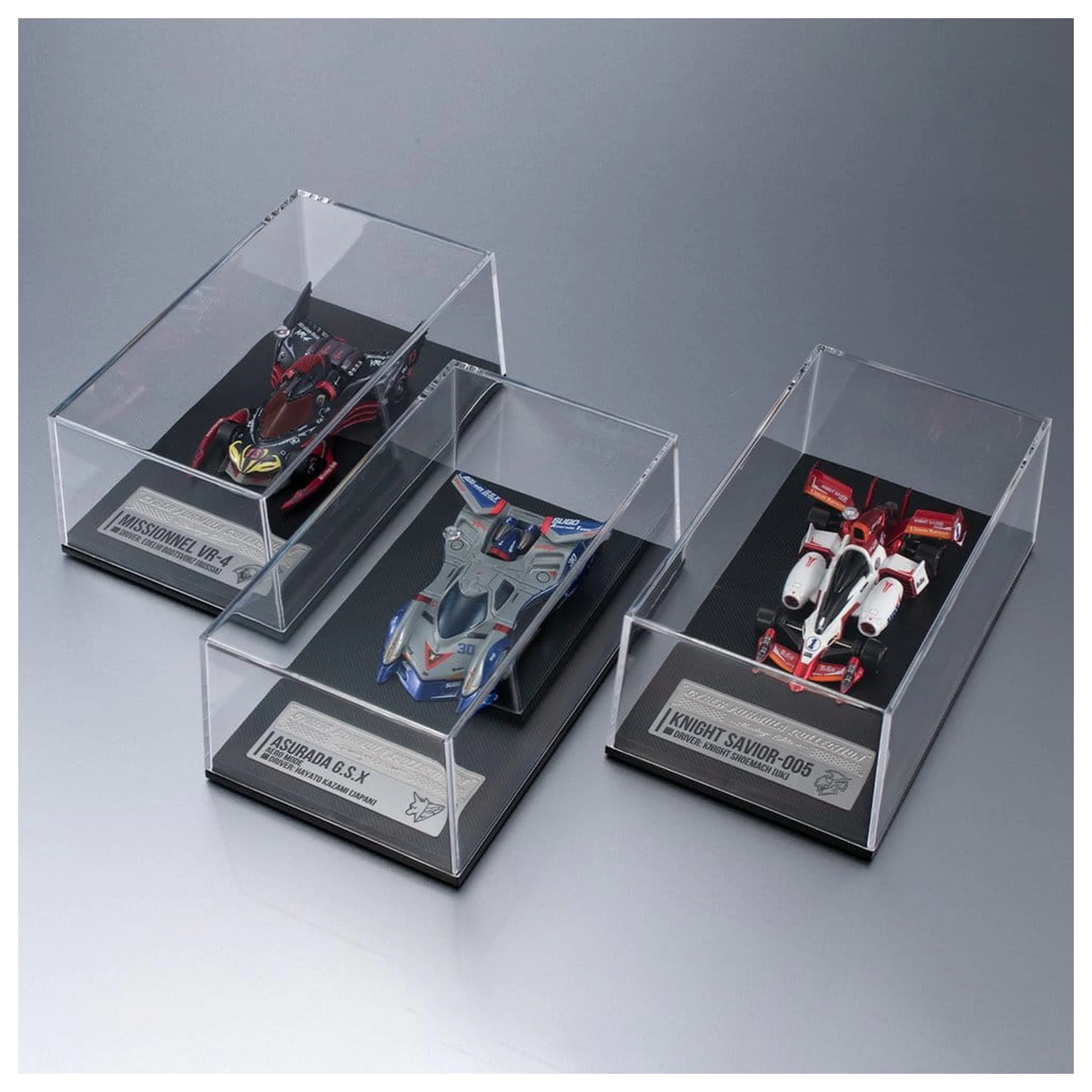 Future GPX Cyber Formula Cyber Formula Collection -Heritage Edition- Set vozil 3-paket Asurada G.S.X Aero Mode & Knight Savior 005 & Missionel VR-4 fotografija izdelka