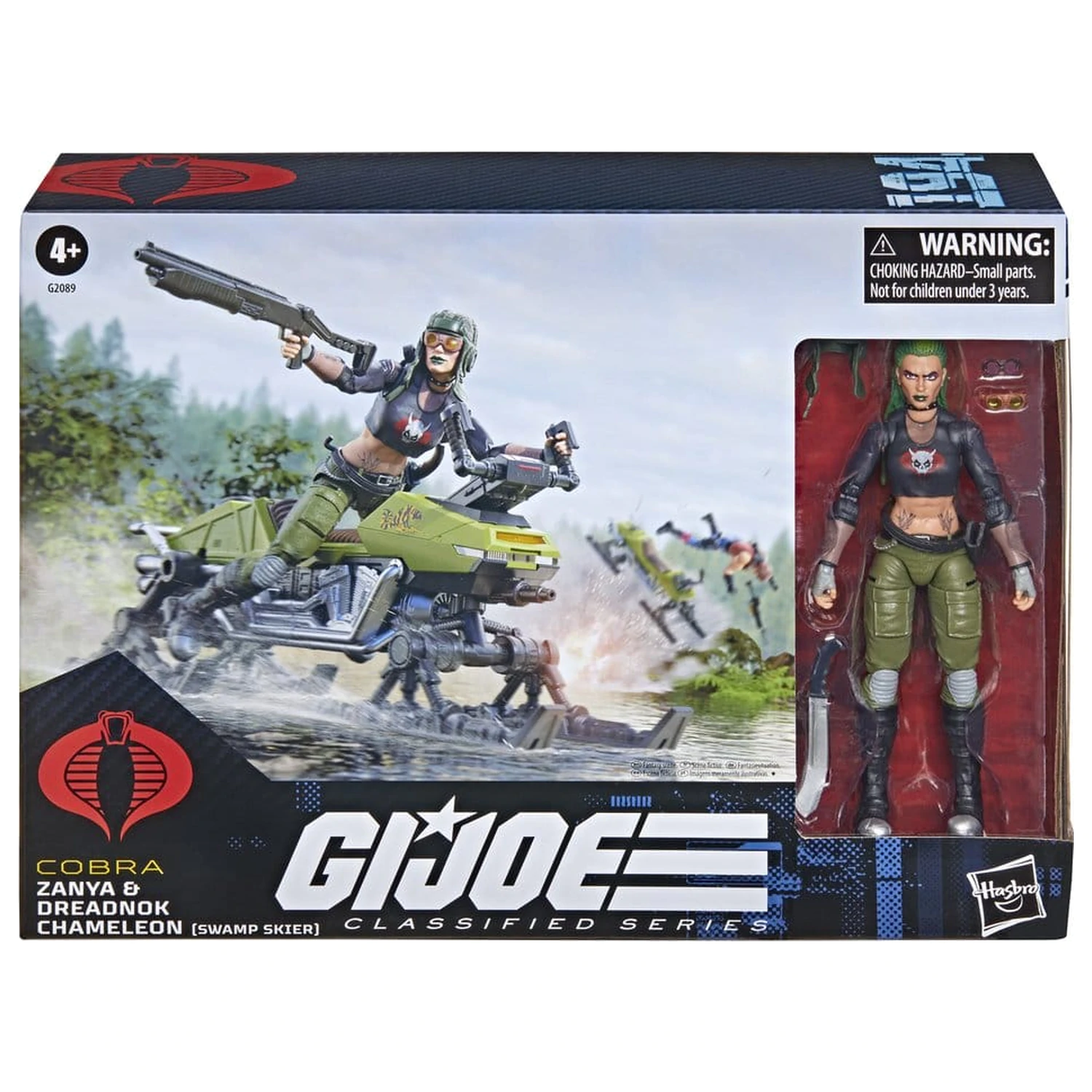 G.I. Joe Classified Series akcijska figura in komplet vozila #194 Zanya in Dreadnok Chameleon (Swamp Skier) 15 cm fotografija izdelka