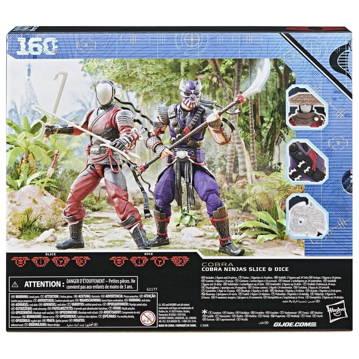 G.I. Joe Classified Series Akcijski figurici 2-Pack #160 Cobra Ninjas Slice & Dice 15 cm fotografija izdelka