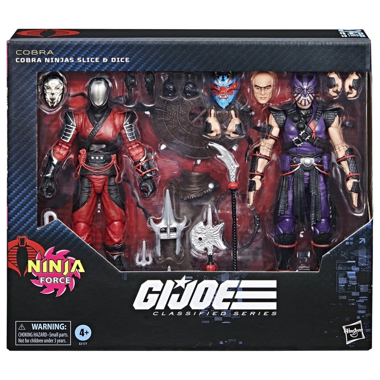 G.I. Joe Classified Series Akcijski figurici 2-Pack #160 Cobra Ninjas Slice & Dice 15 cm fotografija izdelka