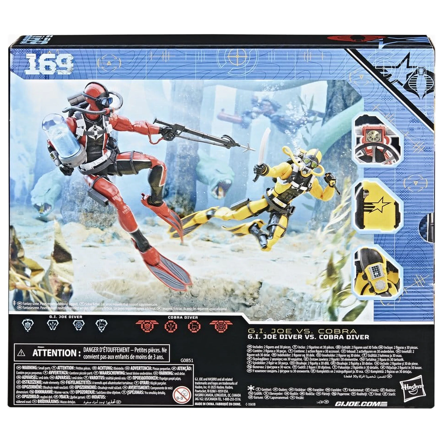 G.I. Joe Classified Series zbiralni figurici 2-delni komplet #169 G.I. Joe Diver vs. Cobra Diver 15 cm fotografija izdelka