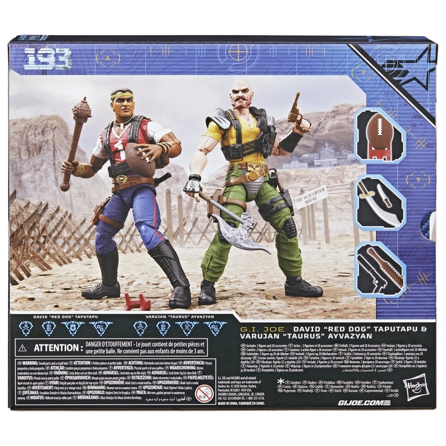 G.I. Joe Classified Series Akcijski figuri 2-paket #193 David "Red Dog" Taputapu & Varujan "Taurus" Ayvazyan 15 cm fotografija izdelka