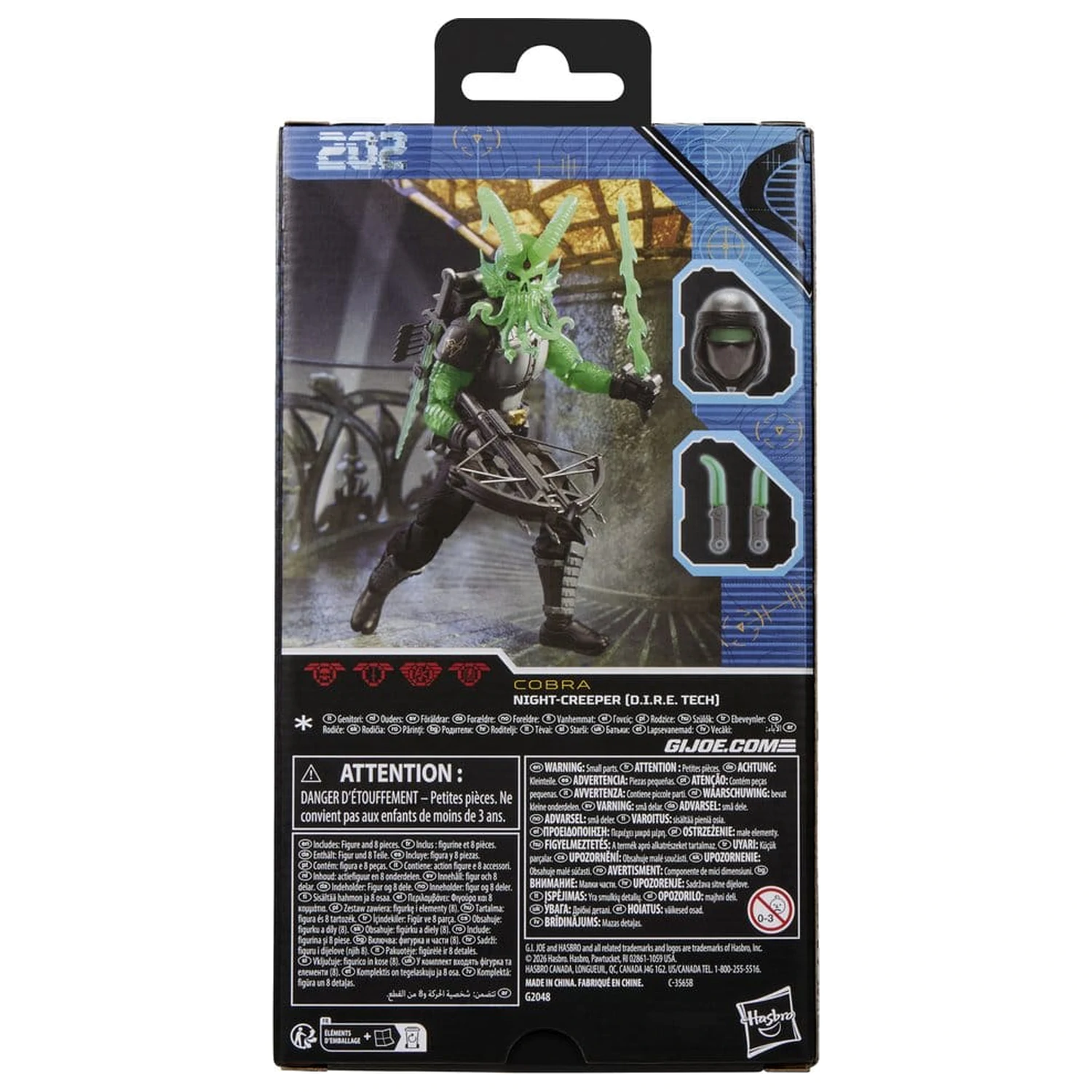G.I. Joe Classified Series Akcijska figura #202 Night-Creeper (D.I.R.E. Tech) 15 cm fotografija izdelka