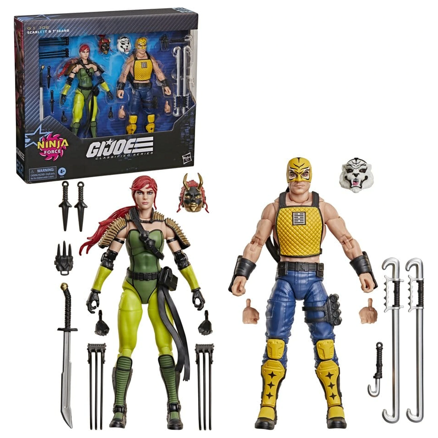 G.I. Joe Classified Series Akcijska figura 2-Pack #212 Ninja Force Scarlett & T'Jbang 15 cm fotografija izdelka