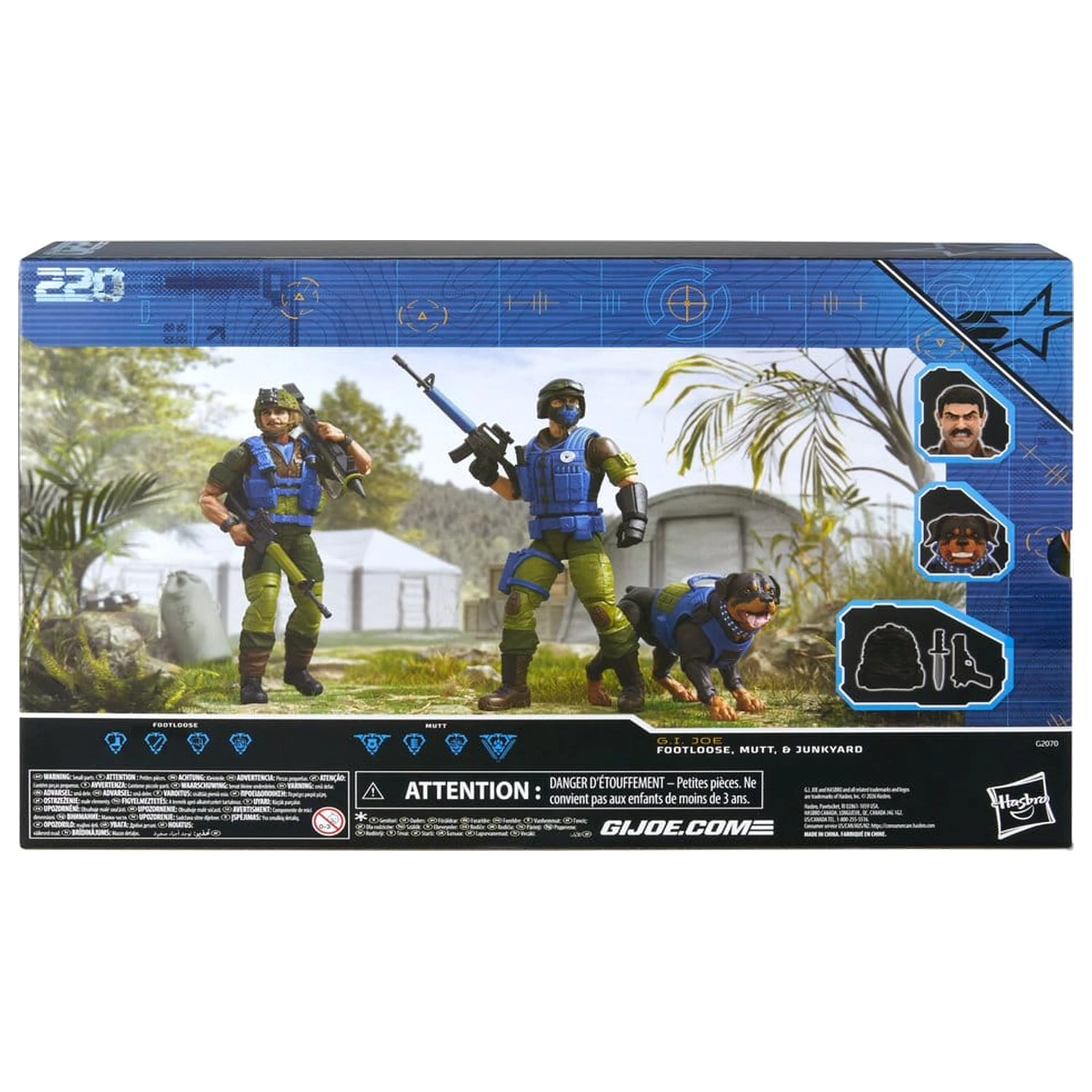 G.I. Joe Classified Series Akcijska figura 3-Paket #220 Mad Marauders: Footloose & Mutt & Junkyard 15 cm fotografija izdelka