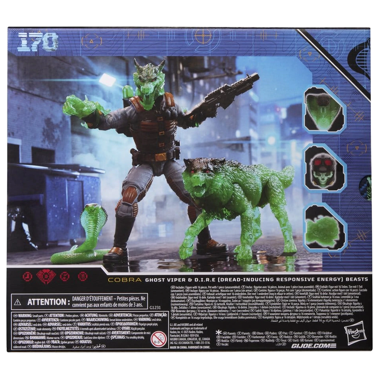 G.I. Joe Classified Series akcijska figura #170 Ghost Viper & D.I.R.E. Beasts 15 cm fotografija izdelka