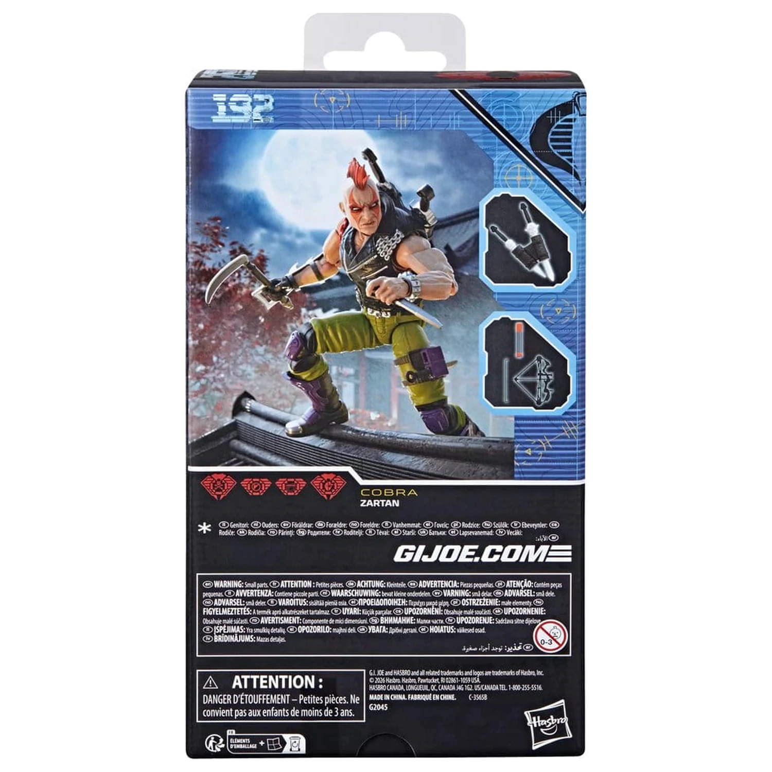 G.I. Joe Classified Series akcijska figura #192 Ninja Force Zartan 15 cm fotografija izdelka