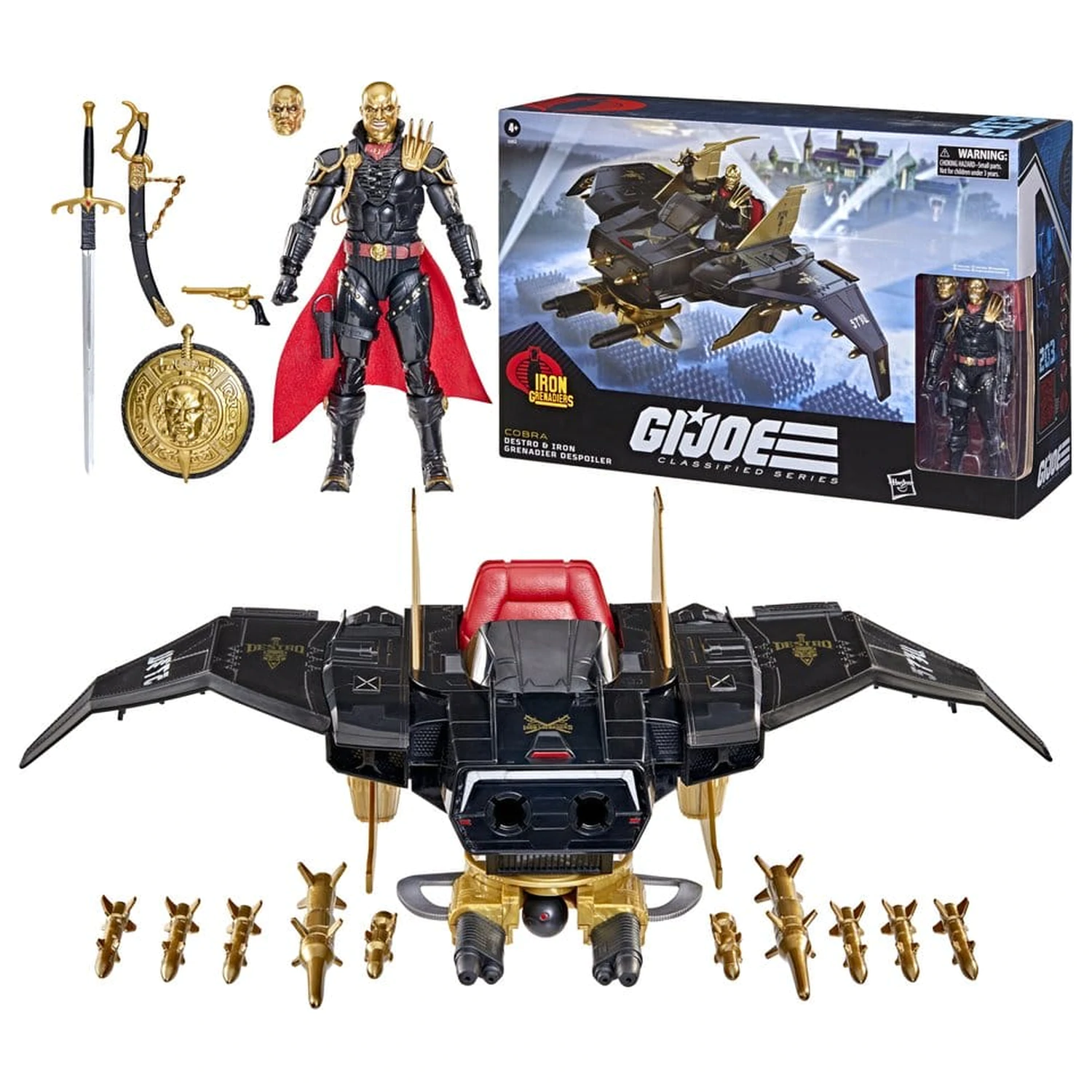 G.I. Joe Classified Series akcijska figura in komplet vozila #203 Destro & Iron Grenadier Despoiler 15 cm fotografija izdelka