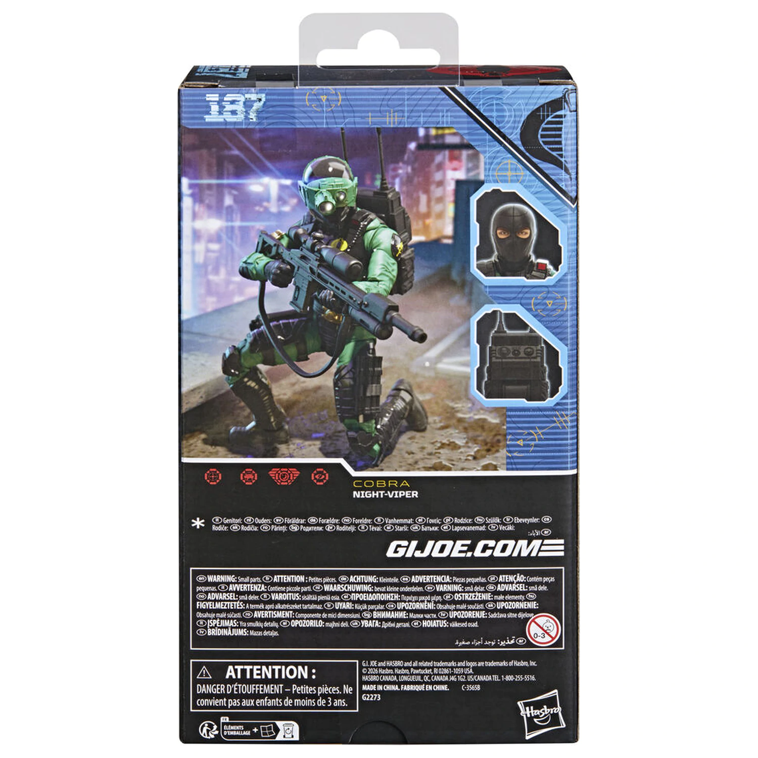 G.I. Joe Classified Series Cobra Night-Viper figura 15cm fotografija izdelka