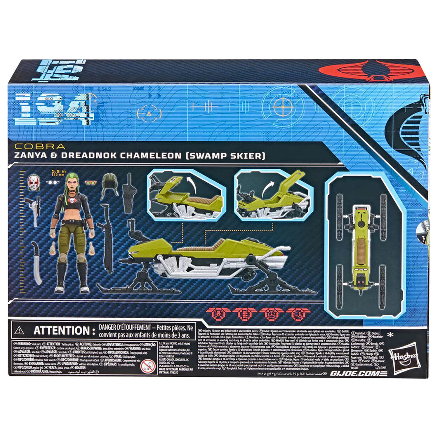 G.I. Joe Classified Series Cobra Zanya and Dreadnok Chameleon figura 15cm fotografija izdelka