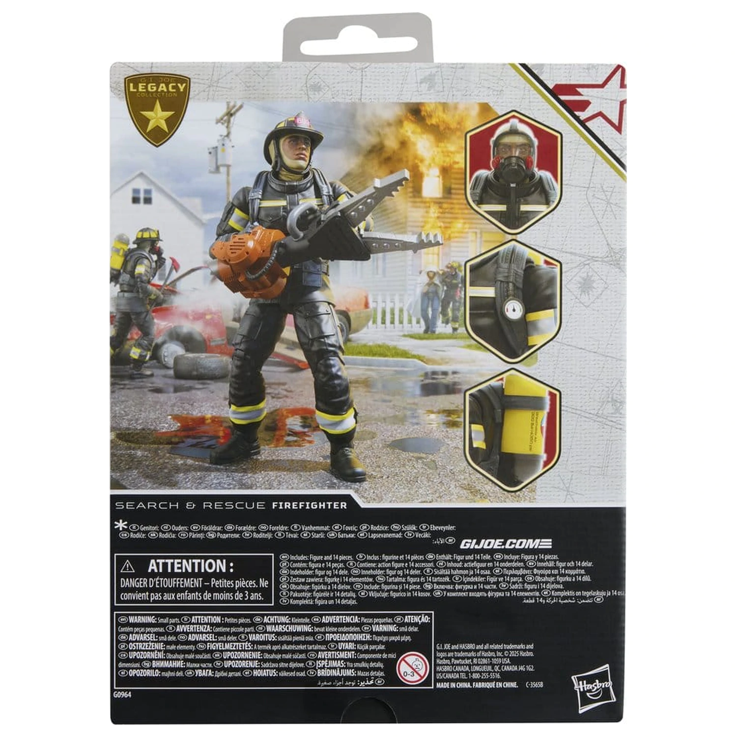 G.I. Joe Classified Series Legacy Collection zbirateljska figura Search & Rescue Firefighter 15 cm fotografija izdelka