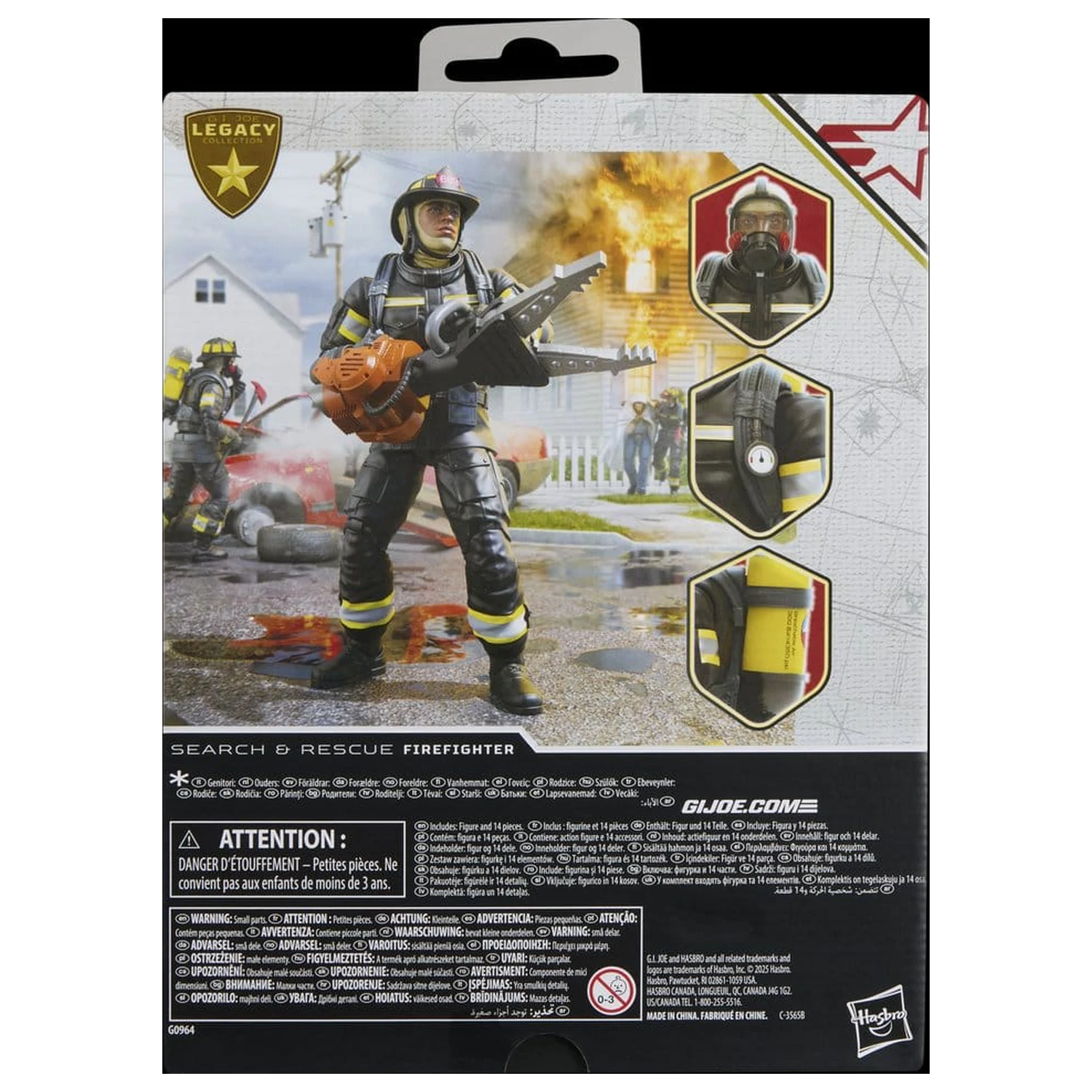 G.I. Joe Classified Series Legacy Collection zbirateljska figura Search & Rescue Firefighter 15 cm fotografija izdelka