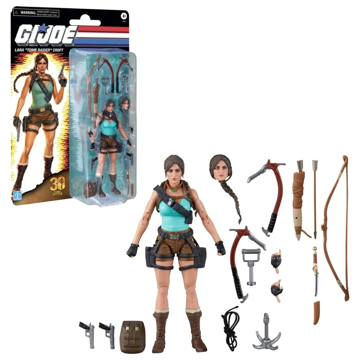 G.I. Joe Classified Series Retro Cardback Collaborative akcijska figura Lara "Tomb Raider" Croft 15 cm fotografija izdelka