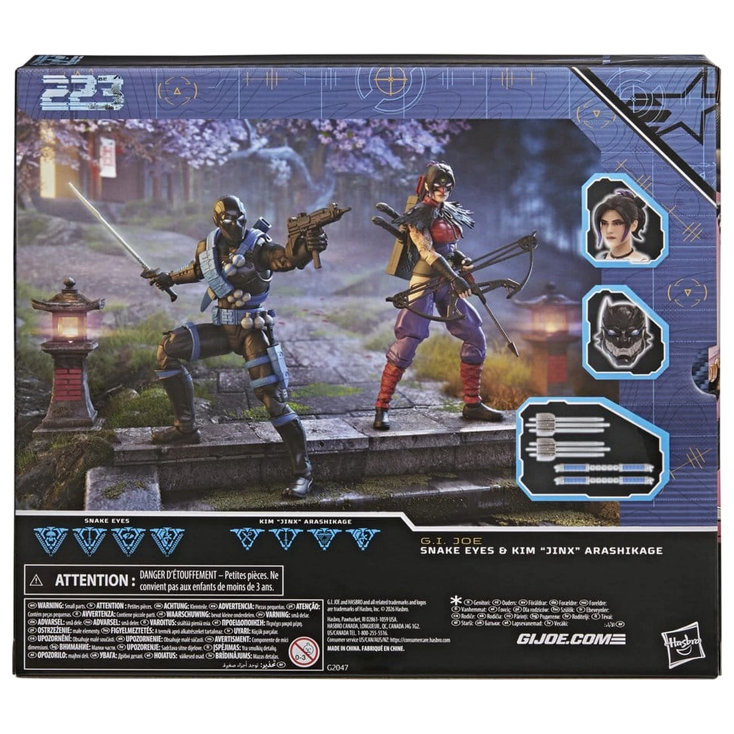 G.I. Joe Classified Series akcijska figura, dvojno pakiranje Snake Eyes & Kim "Jinx" Arashikage 15 cm fotografija izdelka