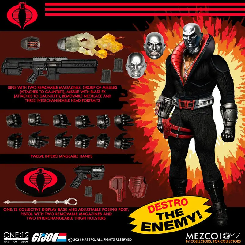 G.I. Joe Svetleča akcijska figura 1/12 Destro 17 cm fotografija izdelka