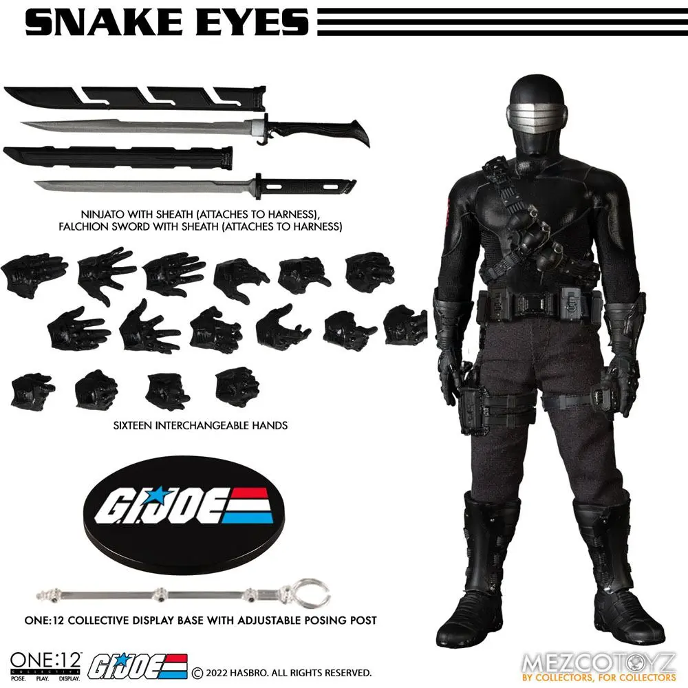 G.I. Joe Svetleča akcijska figura 1/12 Snake Eyes Deluxe Edition 17 cm fotografija izdelka