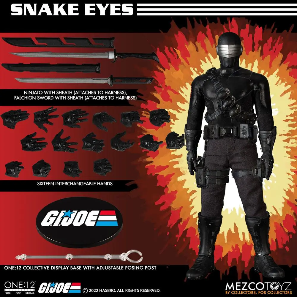 G.I. Joe Svetleča akcijska figura 1/12 Snake Eyes Deluxe Edition 17 cm fotografija izdelka