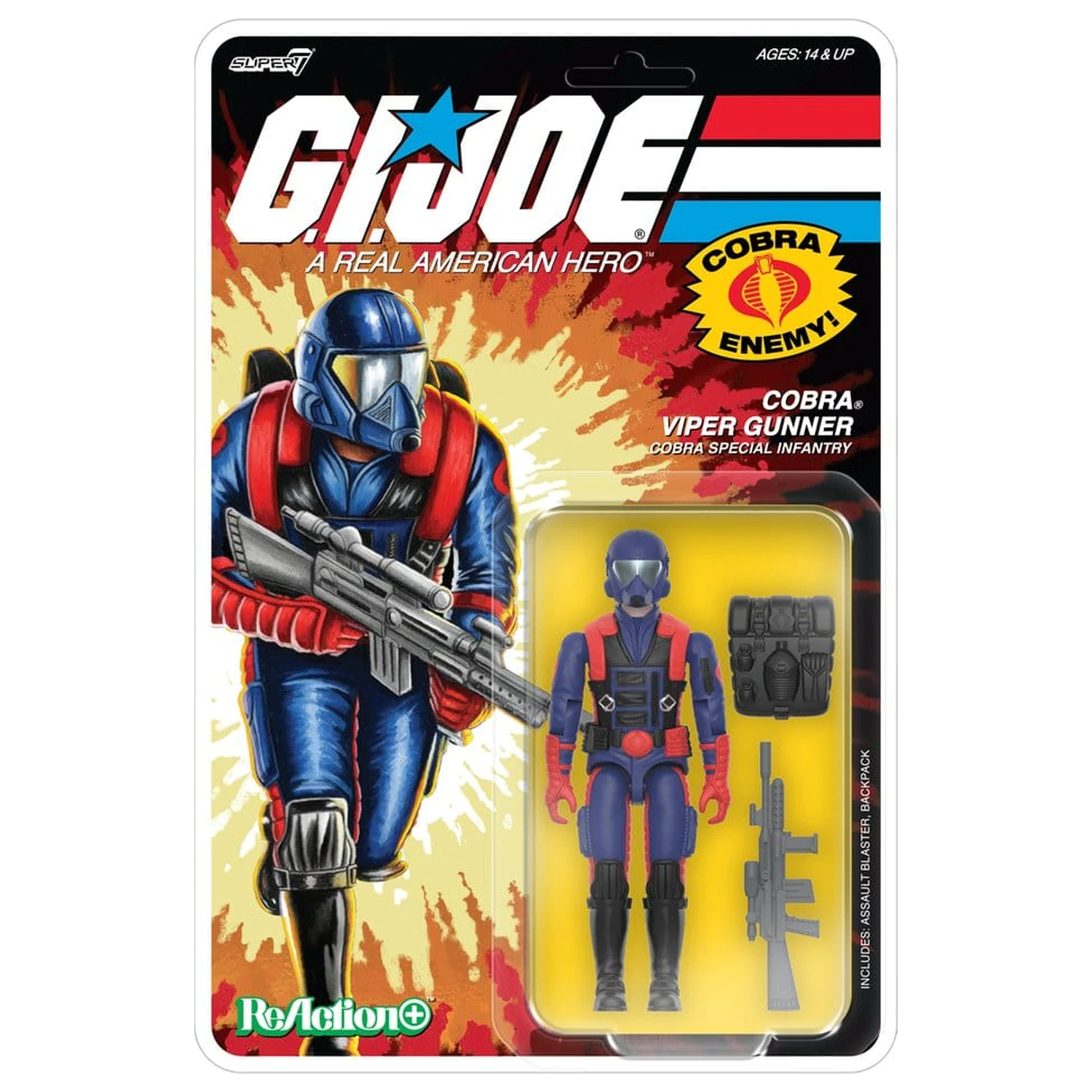 G.I. Joe ReAction+ Action Figura Val 09 Cobra Viper Gunner fotografija izdelka