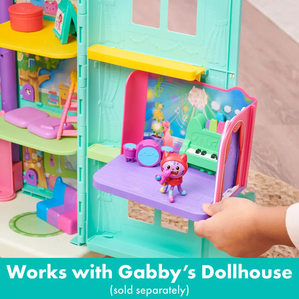 Gabbys Dollhouse Daniel James Catnips Groovy Glasbena Soba za Punčke fotografija izdelka