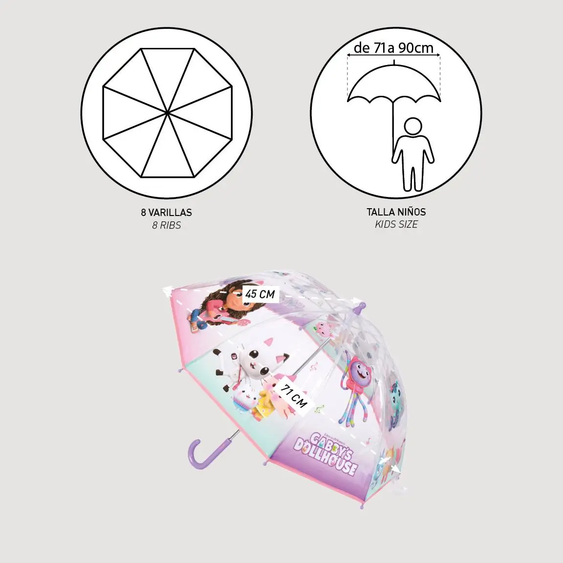 Gabbys Dollhouse dežnik fotografija izdelka