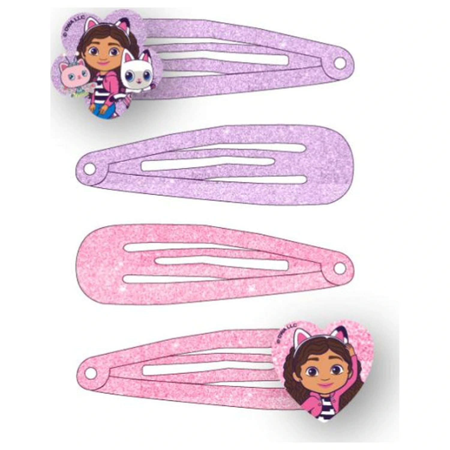 Gabi's Dollhouse Cat Adventures Sponke za lase set 4 kosov fotografija izdelka