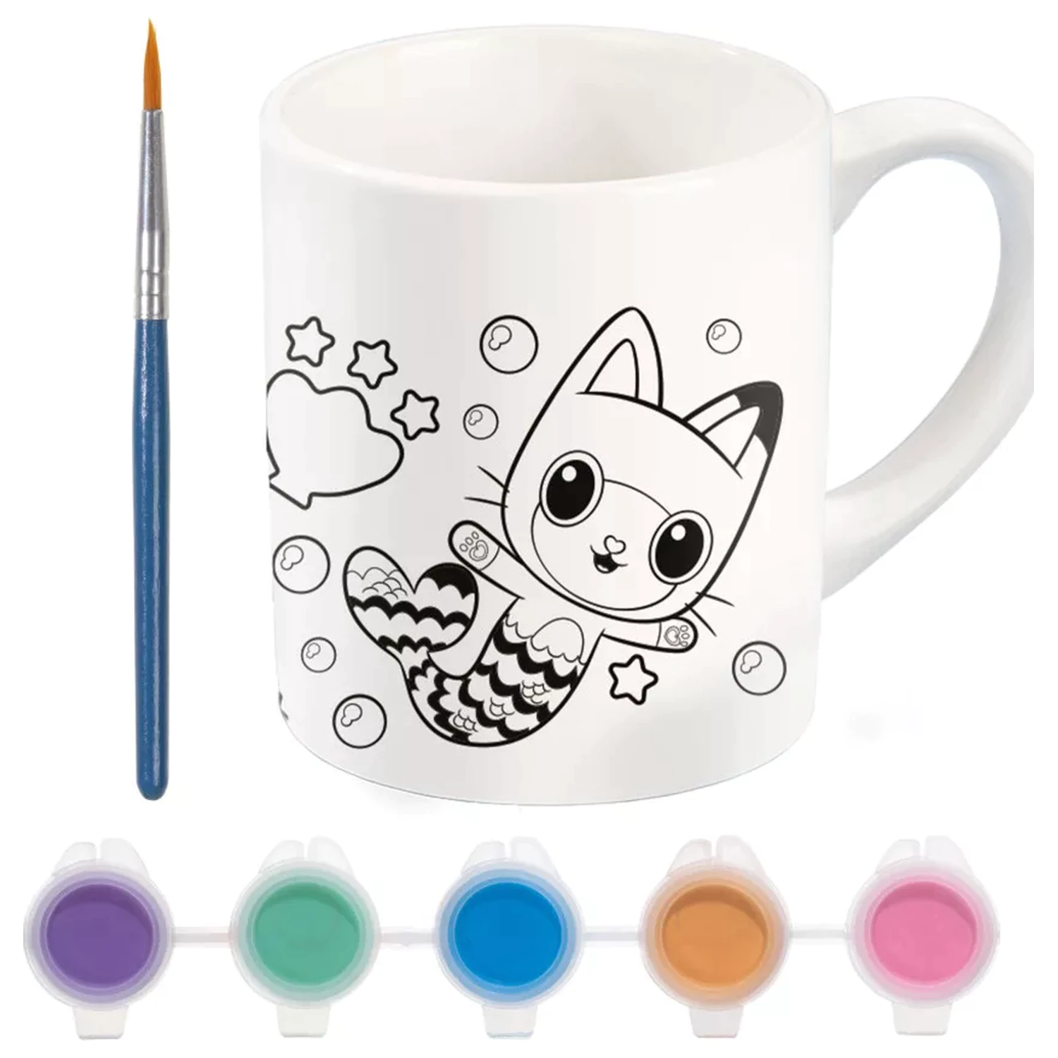 Gabi's Dollhouse Cats Paintable Porcelanast vrček 235 ml fotografija izdelka