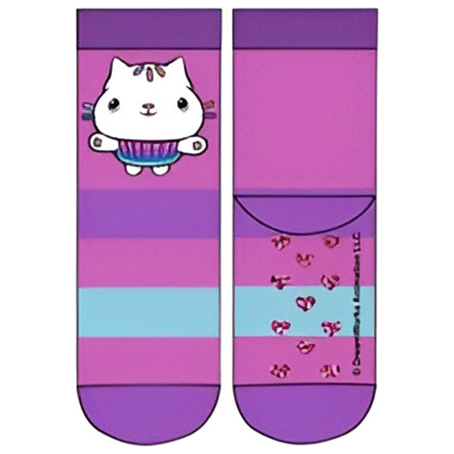 Gabby's Dollhouse Girls Vijolične Otroške Debele Nedrseče Nogavice 27/30 fotografija izdelka