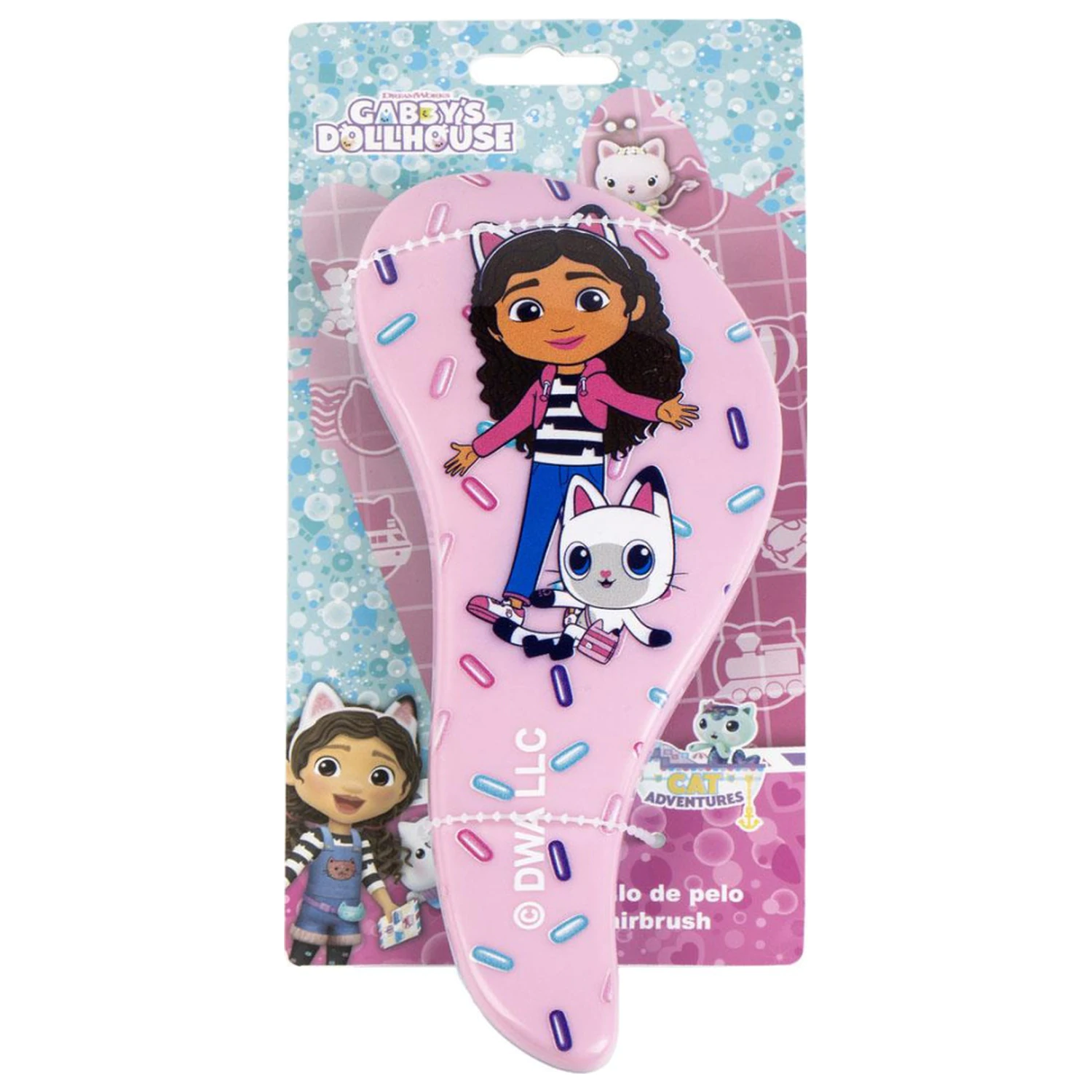 Gabby's Dollhouse Pink krtača za lase, glavnik 20 cm fotografija izdelka