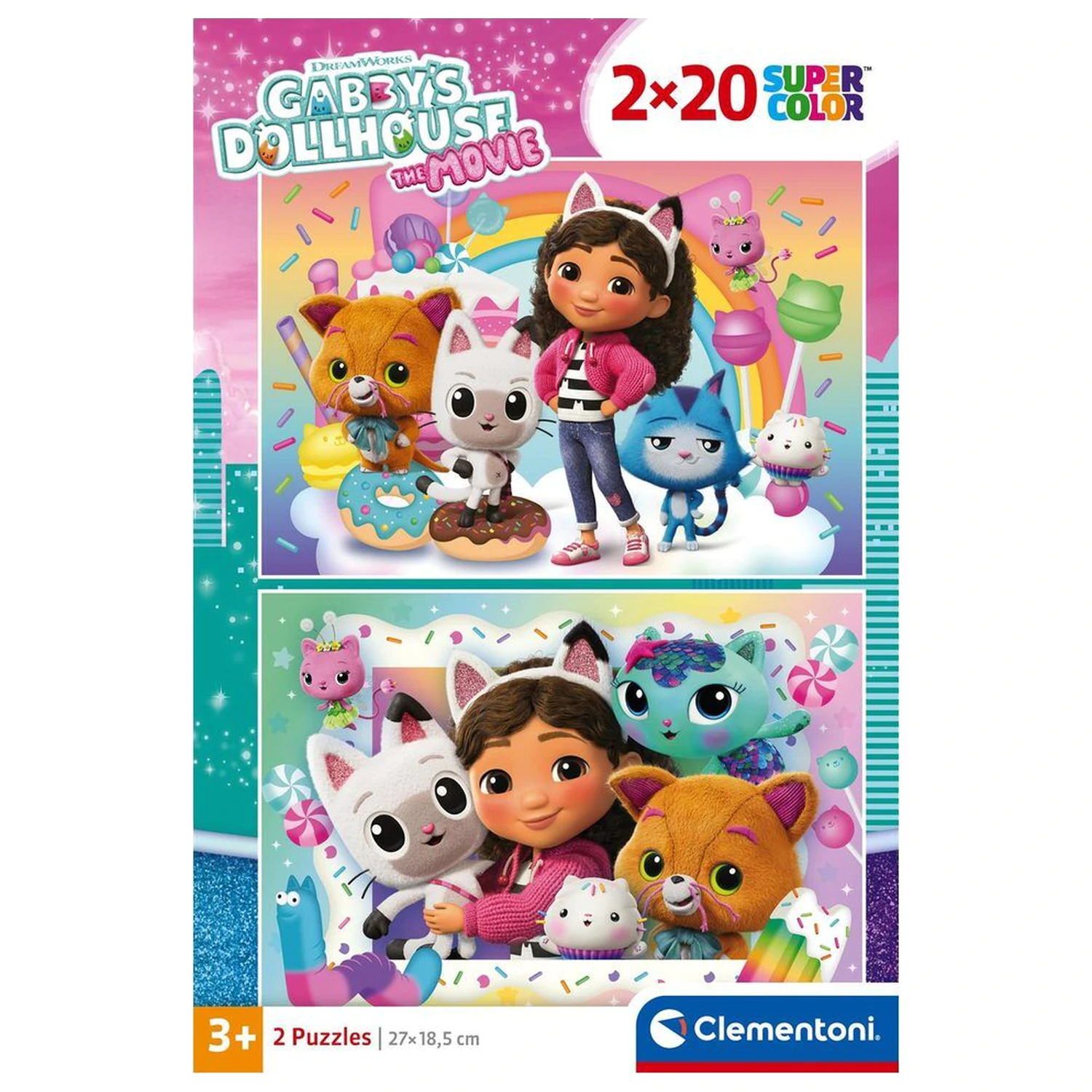 Gabbys Dollhouse puzzle 2x20 kosov fotografija izdelka