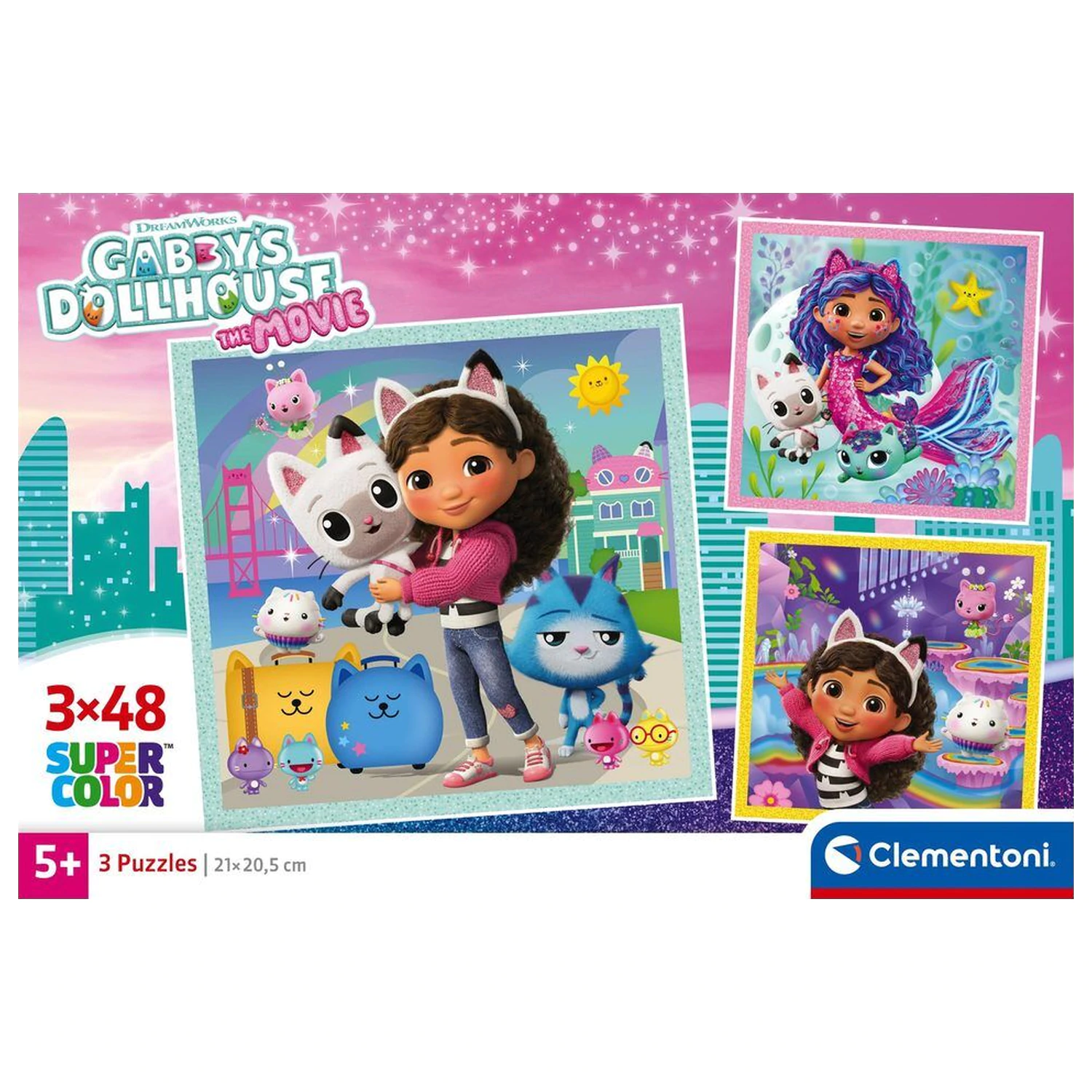 Gabbys Dollhouse sestavljanka 3x48 kosov fotografija izdelka