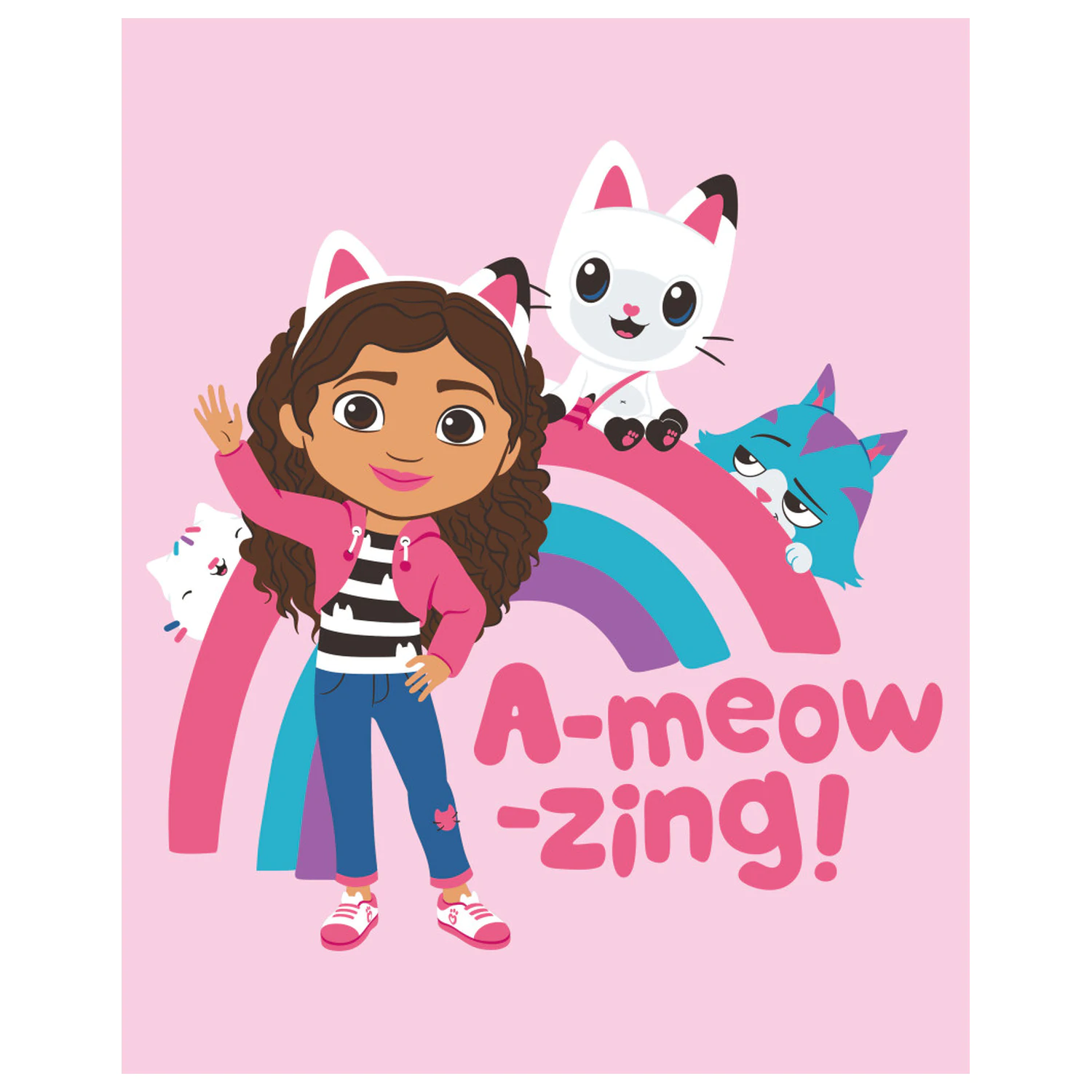 Gabi's Dollhouse Rainbow odeja iz flisa fotografija izdelka