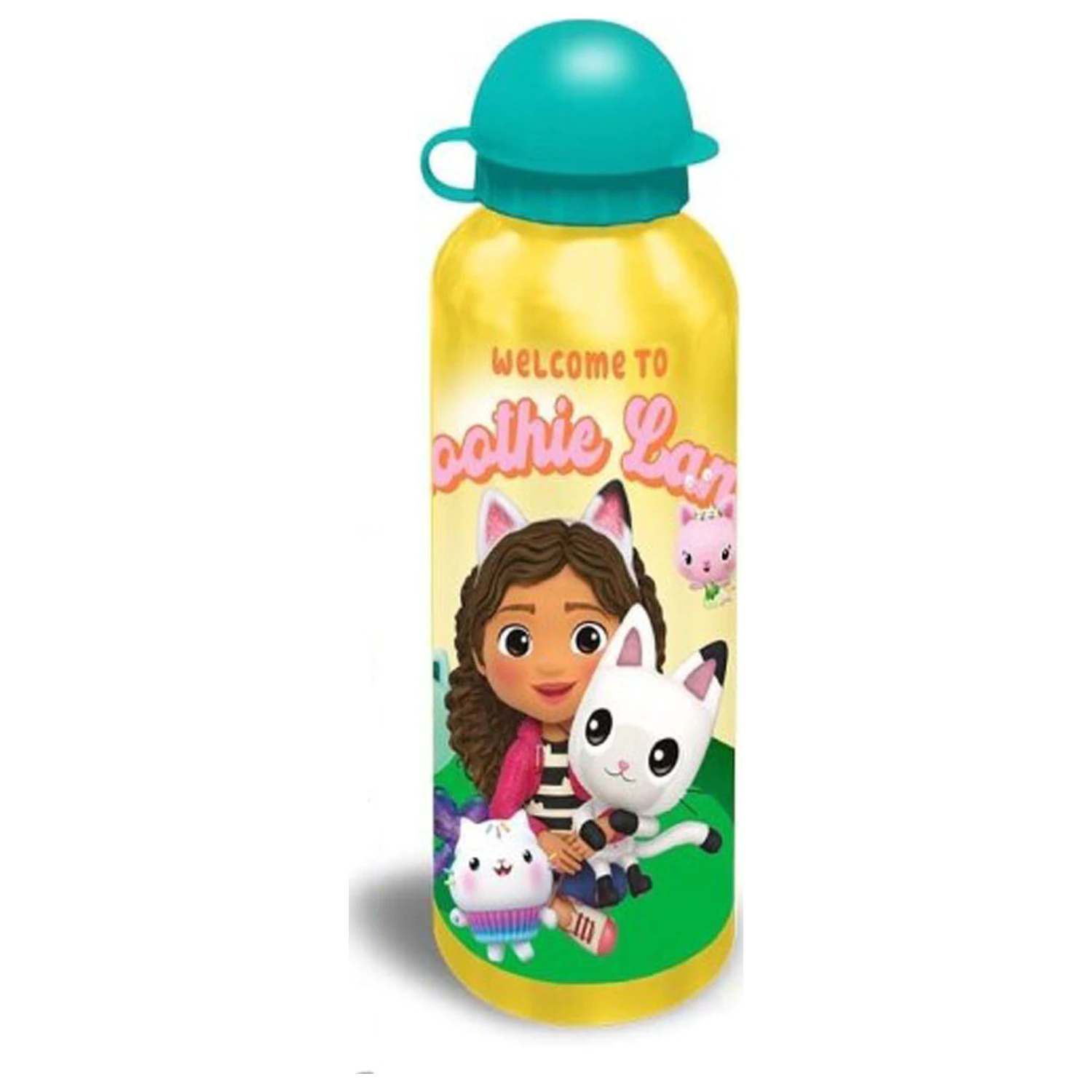 Gabi's Dollhouse Smoothie Land Aluminijasta steklenica za vodo s pokrovčkom za pitje 500 ml fotografija izdelka