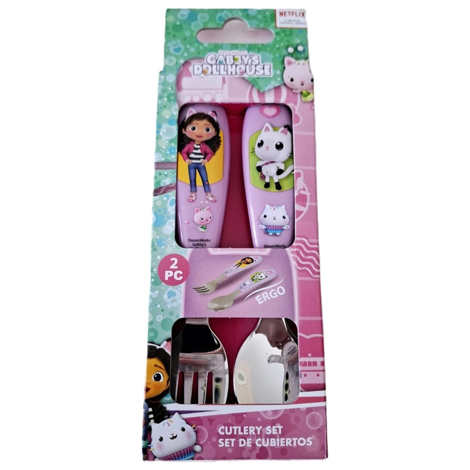 Gabi's Dollhouse Wonderland kovinski ergo jedilni set - 2 kosa fotografija izdelka