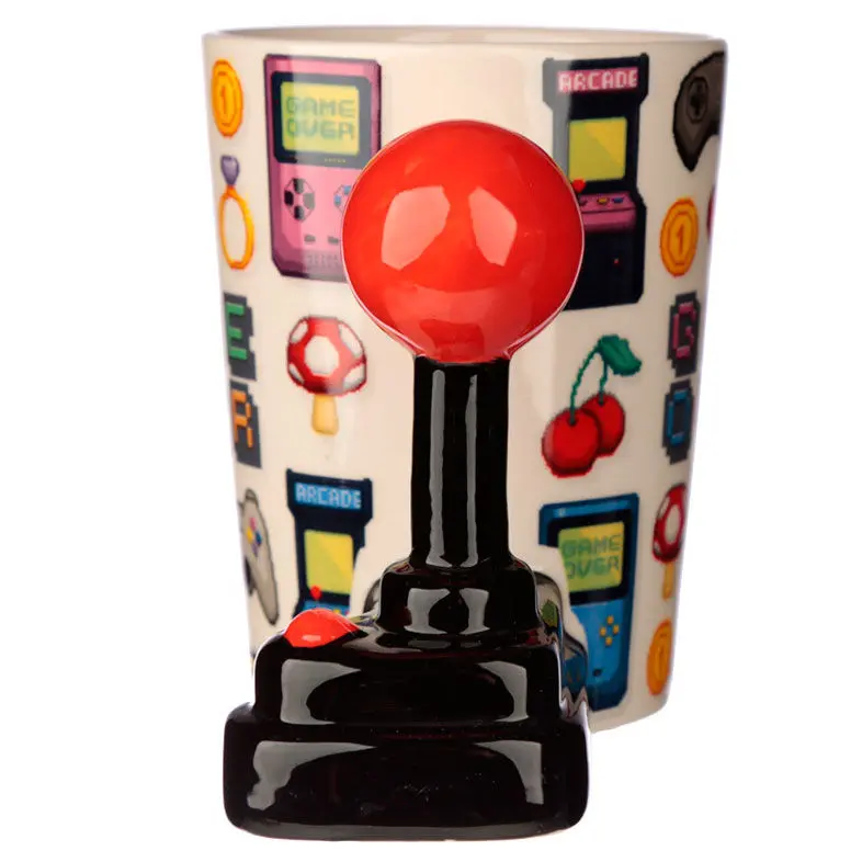 Game Over Joystick Pixel oblikovan ročaj vrček fotografija izdelka