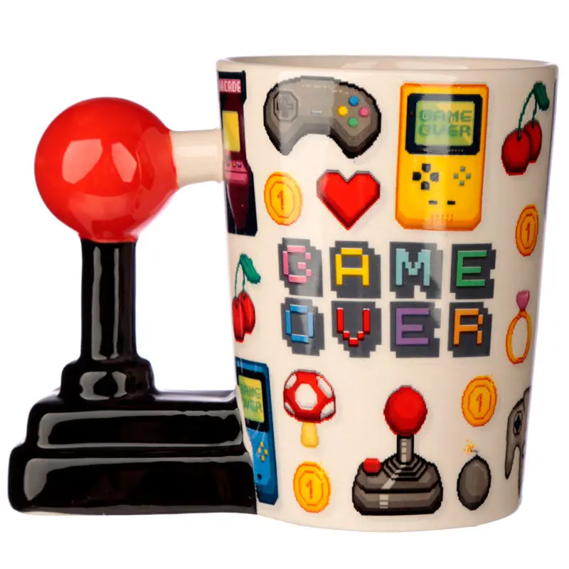 Game Over Joystick Pixel oblikovan ročaj vrček fotografija izdelka
