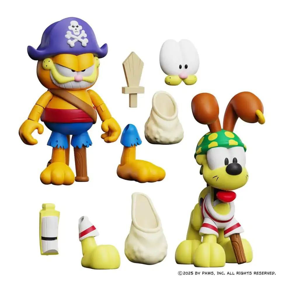 Garfield akcijski figuri 2 kos Pirate Garfield in Pirate Odie fotografija izdelka