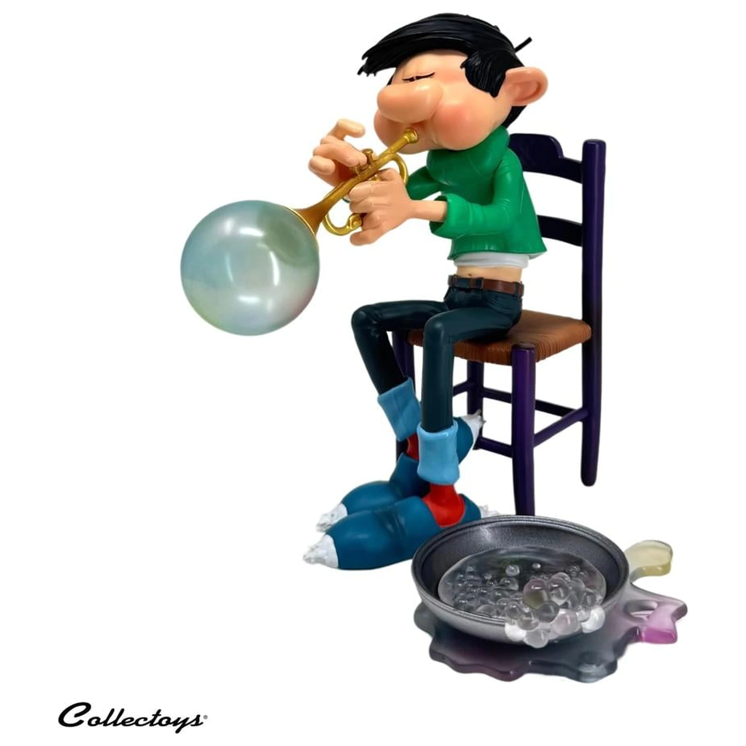 Gaston Lagaffe figurica iz smole Soap Trumpet 16 cm fotografija izdelka